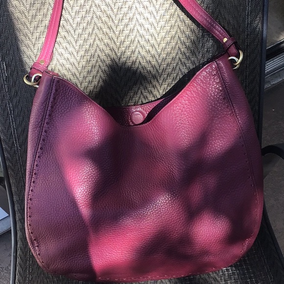 ❌SOLD❌ Kate Spade James St. Nori Dark Magenta Leather Hobo Bag - Picture 3 of 11
